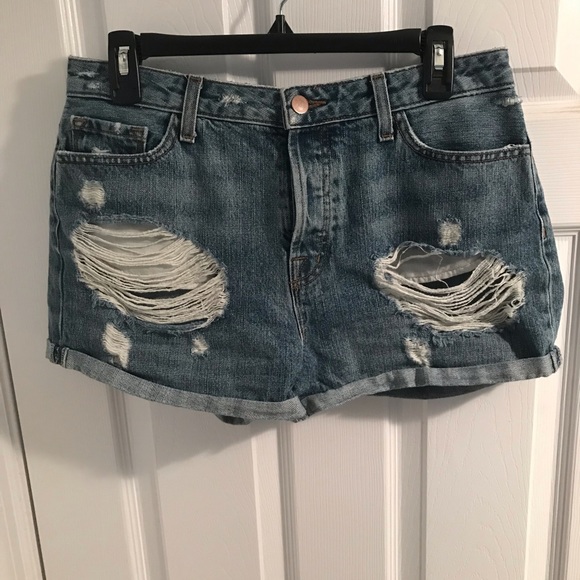 J Brand ripped cuffed Jean shorts size 29 - Picture 2 of 3